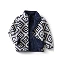 Kids Printed Fleece Jacket Sherpa Lined Lightweight Zip