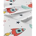 Kids Queen Space Aliens Bed Sheets - 4 Piece Kids Space Aliens Sheet Set