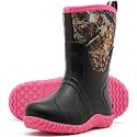 Kids Rain Boots Waterproof Rubber Camo Boots for Boys &amp; Girls