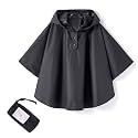 Kids Rain Poncho Hooded Waterproof Raincoat for Boys Girls