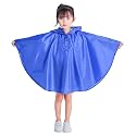 Kids Rain Poncho Hooded Waterproof Raincoat for Boys Girls