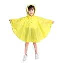 Kids Rain Poncho Hooded Waterproof Raincoat for Boys Girls