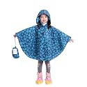 Kids Rain Poncho Hooded Waterproof Raincoat for Boys Girls