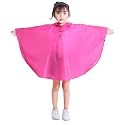 Kids Rain Poncho Hooded Waterproof Raincoat for Boys Girls