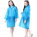 Kids Rain Poncho, Reusable EVA Children Raincoat for 6-13 Girls Boys, Waterproof Rain Jackets Rainwear with Hood