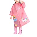 Kids Raincoat Boys Girls Rain Jacket Hooded Dinosaur Poncho Waterproof Coat Outdoor Sports 2-12Years