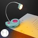 Kids Rechargeable Book Light, Clip on Reading Light for Kid, Kids Reading Lights, Amber Book Light for Reading in Bed, 2 Lighting Modes, Blue Light Blocking, Bookmark Light for Bookworms-Blue
