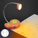 Kids Rechargeable Book Light, Clip on Reading Light for Kid, Amber Book Light for Reading in Bed, 2 Lighting Modes, Blue Light Blocking, Bookmark Light for Bookworms-Orange