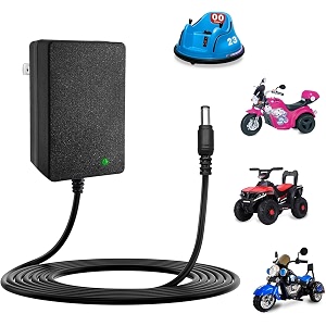 kids ride on car battery charger 12v1a auto-cut off power adapter for electric toy vehicles