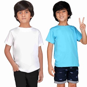 Kids Round Neck T-Shirt Half Sleeves 100