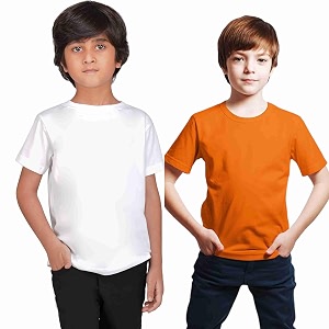 Kids Round Neck T-Shirt Half Sleeves 100