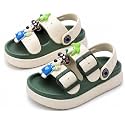 Kids Sandals e Beige and Green Adjustable