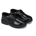 Kids School Uniform Shoes, Memory Foam Cushion, Black Lace-up, Lightweight