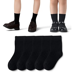 kids school uniform socks for boys and girls made with soft breathable amp durable cotton anti odour amp moisture absorbent ankle length - pack of 5 school sportsall day use