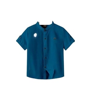 kids shirt cotton blend solid short sleeve shirt for boys  comfortable amp breathable casual