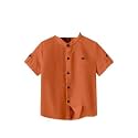 Kids Shirt Cotton Blend Solid Short Sleeve Shirt for Boys | Comfortable &amp; Breathable Casual