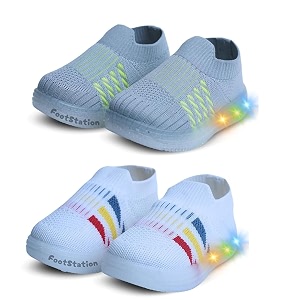 Kids Slip-On LED Light Shoes Pack of