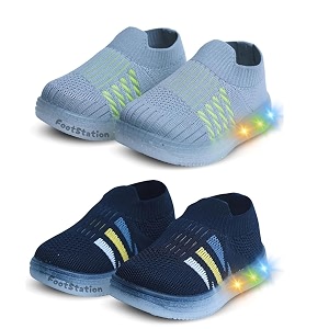 Kids Slip-On LED Light Shoes Pack of