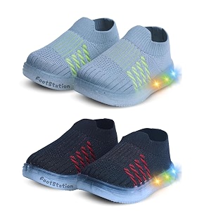 Kids Slip-On LED Light Shoes Pack of