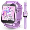 Kids Smart Watch Girls for Age 5-12, HD Camera Toddler Watch Educational Toys Birthday Gifts for Girls Ages 5 6 7 8 9 with Music Player, Alarm Clock, Learn Card, 30 Games, Pedometer