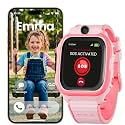 Kids Smart Watch Safe First Phone Watch | Precision Real-Time GPS Tracker for Kids | Call, Text, Activity, School Mode | Parental Control App | Geofences | SOS &amp; Safety Alerts (Pink)