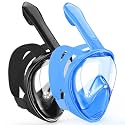 Kids Snorkel Mask Full Face, Snorkeling Gear for Kids with Camera Mount, 180 Degree Panoramic View Snorkeling Set Anti-Fog Anti-Leak