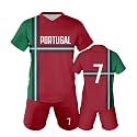 Kids Soccer Jersey and Shorts Set, Youth Uniform for Boys and Girls