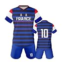 Kids Soccer Jersey and Shorts Set, Youth Uniform for Boys and Girls