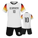 Kids Soccer Jersey and Shorts Set, Youth Uniform for Boys and Girls