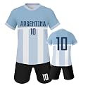 Kids Soccer Jersey and Shorts Set, Youth Uniform for Boys and Girls