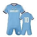 Kids Soccer Jersey and Shorts Set, Youth Uniform for Boys and Girls