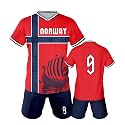 Kids Soccer Jersey and Shorts Set, Youth Uniform for Boys and Girls