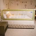 Kids Station Foldable Baby Bed Rail Guard – 28-Level Adjustable Height, 5.3ft (160cm), 1 Side, Made in India (Green, with Pocket)