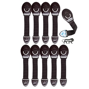 kids station baby safety adjustable cabinet drawer locks strapsstrong amp adhesive childtoddlerinfants safety locks for drawers cabinets fridge amp cupboard - baby proofing productpack of 10brown