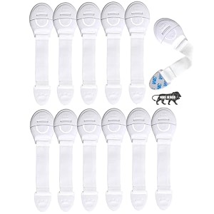 kids station baby safety adjustable cabinet drawer locks strapsstrong amp adhesive childtoddlerinfants safety locks for drawers cabinets fridge amp cupboardbaby proofing productpack of 12white