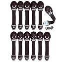 Kids Station Baby Safety Furniture Locks Strong and Adhesive Child Toddler Infants Safety Locks for Drawers, Cabinets, Fridge and Cupboard - Baby Proofing Product Pack of 12 (Brown)