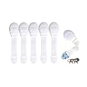 Kids Station Kids Station Baby Safety Adjustable Cabinet Drawer Locks Straps - Strong and Adhesive Child/Toddler/Infants Safety Locks for Drawers,Cabinets,Fridge and Cupboard - Pack of 6 (White)