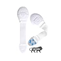 Kids Station Made in India Furniture Safety Locks for Kids, Child Safety Locks for Drawer, Cabinet, Cupboard, Baby Proofing Product, Strong Adhesive Safety Lock (White, Pack of 2)