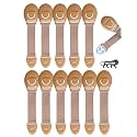 Kids Station Furniture Safety Locks for Baby Safety - Strong and Adhesive Child/Toddler/Infants Safety Locks for Drawers, Cabinets, Fridge and Cupboard - Baby Proofing Product - Pack of 12 (Beige)