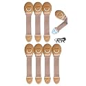 Kids Station Furniture Latch with 3M Adhesive|Strong &amp; Adhesive Child/Toddler/Infants Safety Locks for Drawers, Cabinets, Fridge &amp; Cupboard|Baby Proofing Product|Made in India|Pack of 8|Beige