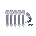 Kids Station Baby Safety Nylon Drawer Locks - Strong and Adhesive Child/Toddler/Infants Safety Locks for Drawers, Cabinets, Fridge and Cupboard - Baby Proofing Product - Pack of 6 (Grey)