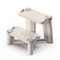 Kids Step Stool for Toddlers - Dual Height Potty Training Stool for Bathroom Sink &amp; Kitchen, Non-Slip 2 Step Stool, Holds up to 200lbs, Sturdy Safety Helper for Kids (Gray)