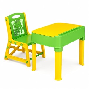 kids study table with chair  children39s learning desk with storage  study drawing homework reading amp dining table  red amp blue  312 years greenlime yellow