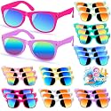 Kids Sunglasses Bulk, Kids Sunglasses Party Favors for Age 3-8, UV400 Protection Neon Kids Sunglasses Bulk for Boys Girls (Square 24 Pack Girls)