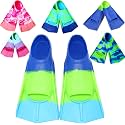 Kids Swim Fins Short Blade Training Flippers for Lap Swimming