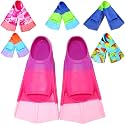 Kids Swim Fins Short Blade Training Flippers for Lap Swimming