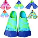Kids Swim Fins Short Blade Training Flippers for Lap Swimming