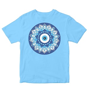 Kids T-Shirt Evil Eye Mandala 100 Cotton