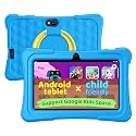 aiprotablet Kids Tablet, 7 inch Android Tablet for Kids, 6GB+32GB 1TB Expand, Quad-Core Tablets with Case, BT, WiFi, Parental Control, Games, Dual Camera (SkyBlue)