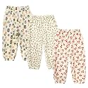 Kids Tales 3 Pack Boys Girls Cotton Linen Pants Child Basic Plain Solid Trousers Big Kids Elastic Waist Long Pants Bloomers